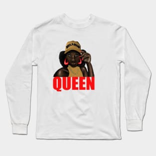 Afro Melanin Queen Black Pride Gift Long Sleeve T-Shirt